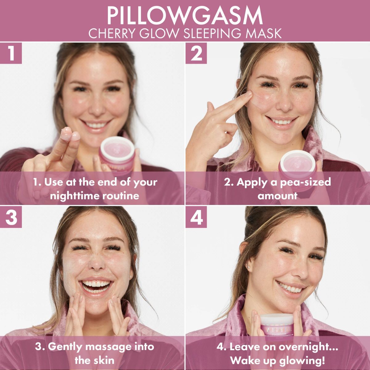 Wishful Pillowgasm Cherry Glow Sleep Mask